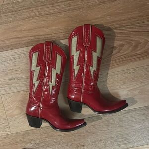 Red Cowboy Boots - from iconic Allen’s boots in Austin, TX.